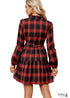 Winter Red Boho Dress